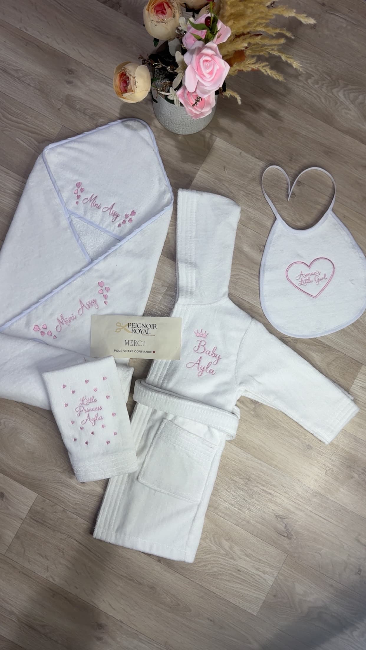 Set velours personnalisé