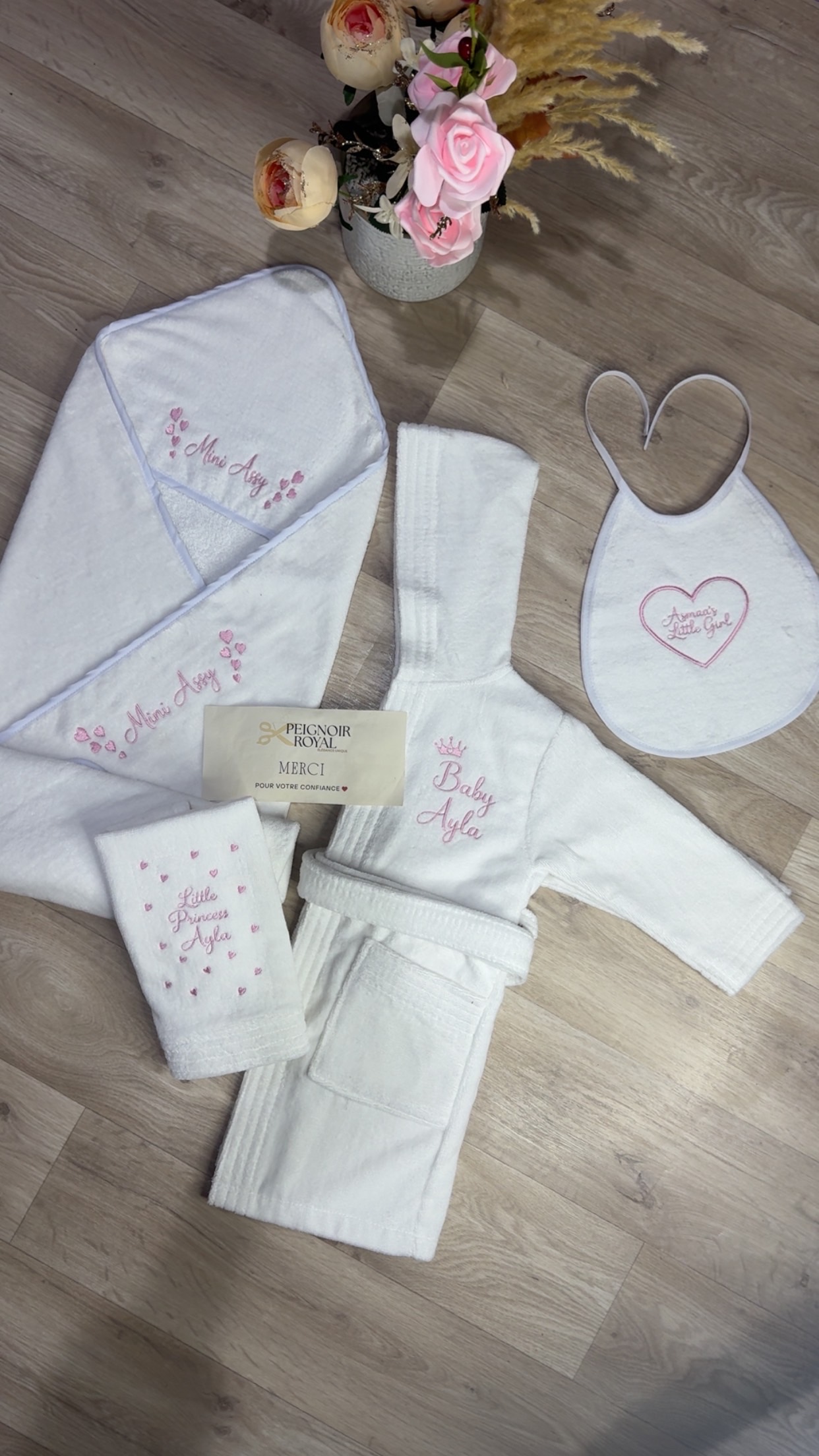 Set velours personnalisé